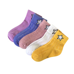 Kids Smile Face Print Socks for Spring Autumn