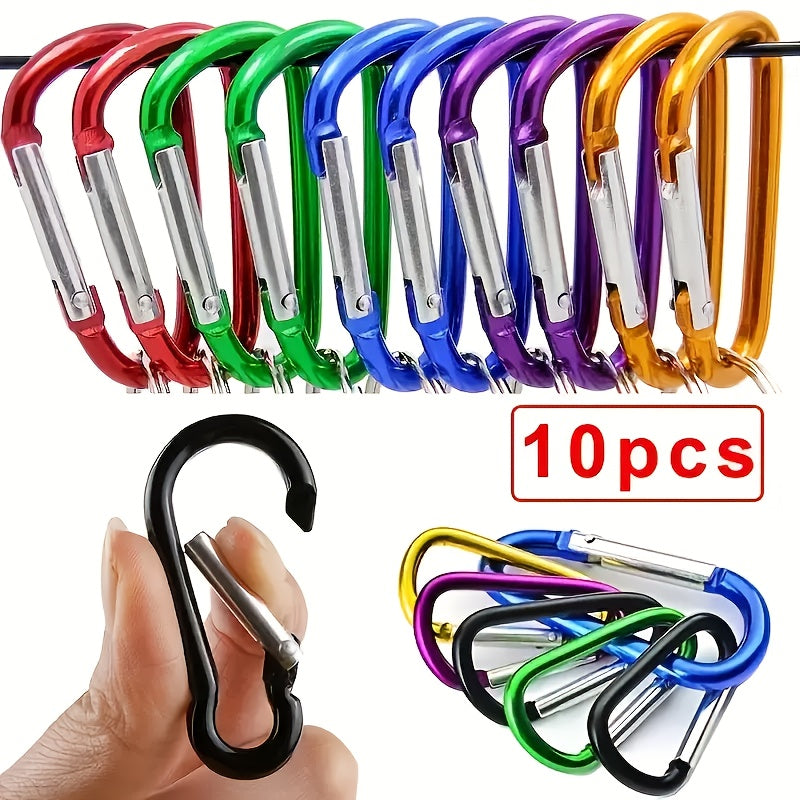 6pcs D Carabiners Waterproof Hanging Buckles For Climbing Hiking