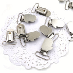 20pcs Glove Shape Metal Pacifier Clips Suspender Clips Iron Hand Shaped Teether