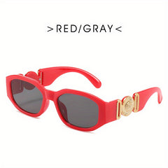 Geometric Sunglasses Retro Glasses for Summer Beach UV400