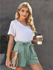 Drawstring Waist Casual Shorts With Pockets