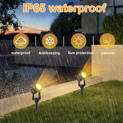 Solar Spot Lights Outdoor 180 Auto On Off Lawn Lights Waterproof