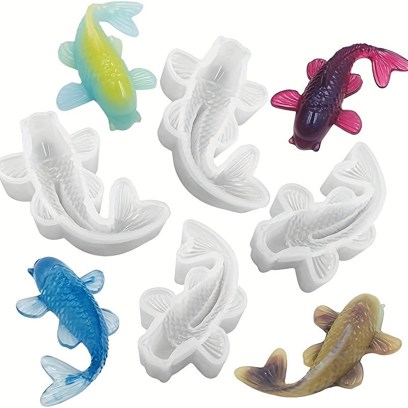 Carp Silicone Molds DIY Animal Resin Molds Koi Fish Epoxy Resin Molds