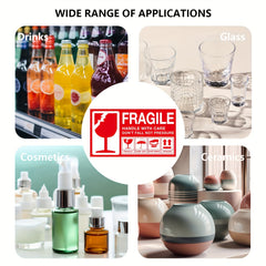 100pcs Fragile Stickers Strong Adhesive Fragile Labels Handle With Care Stickers