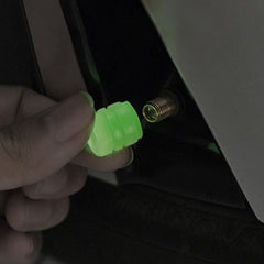 4 Packs Car Tire Luminous Valve Cap Small Valve Cap