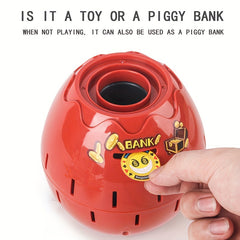 Kids Pirate Barrel Prank Toy Piggy Bank Wooden Barrel Sword Insert Spoof Game