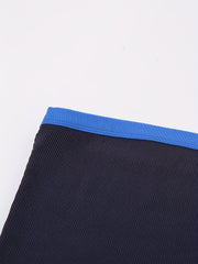 Colorblock Ribbed Tube Top & Shorts Set Women's Outfits