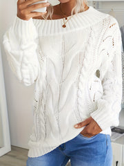 Casual Sweater Women's Cable Long Sleeve Jumper