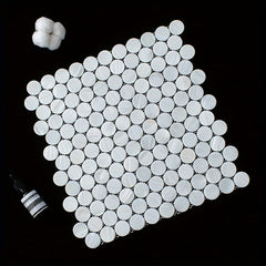 Solid Plastic Bearing Balls Pad Natural Shell Mosaic Round Table Pad