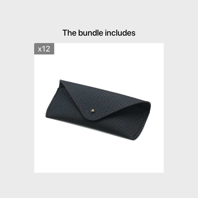 Embossed Leather Sunglasses Pouch Eyewear Case Storage Box
