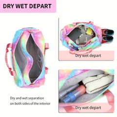 Fitness Bag Travel Duffel Bags With Shoe Compartment & Wet Pocket