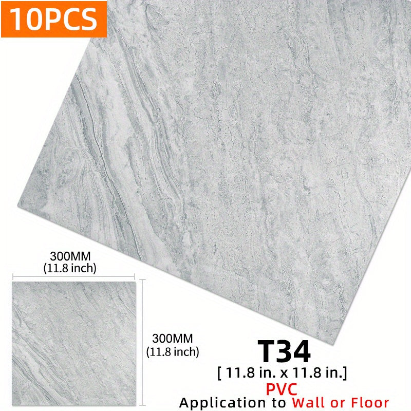 PVC Marble Floor Stickers Self Adhesive Waterproof Bathroom Decoration