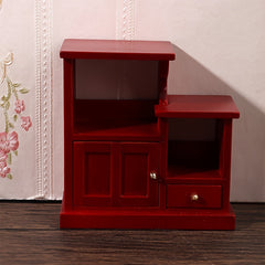 1/12 Dollhouse Storage Cabinet Display Rack Drawer Chest Home Decor