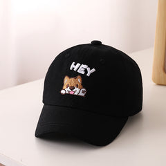 Kids Cartoon Puppy Embroidery Baseball Cap Sun Protection Sunshade Ha