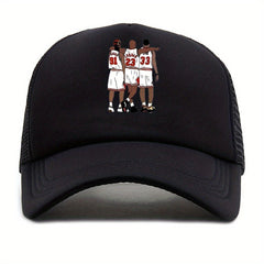 Unisex Mesh Sunshade Breathable Baseball Cap with Stars Embroidery