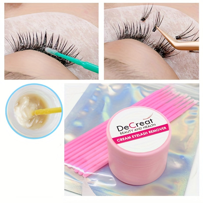 Professional Eyelash Remover Cream & Micro Brush Kit