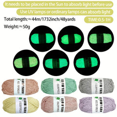 Luminous Round Strand Yarn Face Mask DIY Christmas Gift Knitting