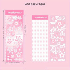 Ins Style Stickers with Shining Stars - 1 Sheet