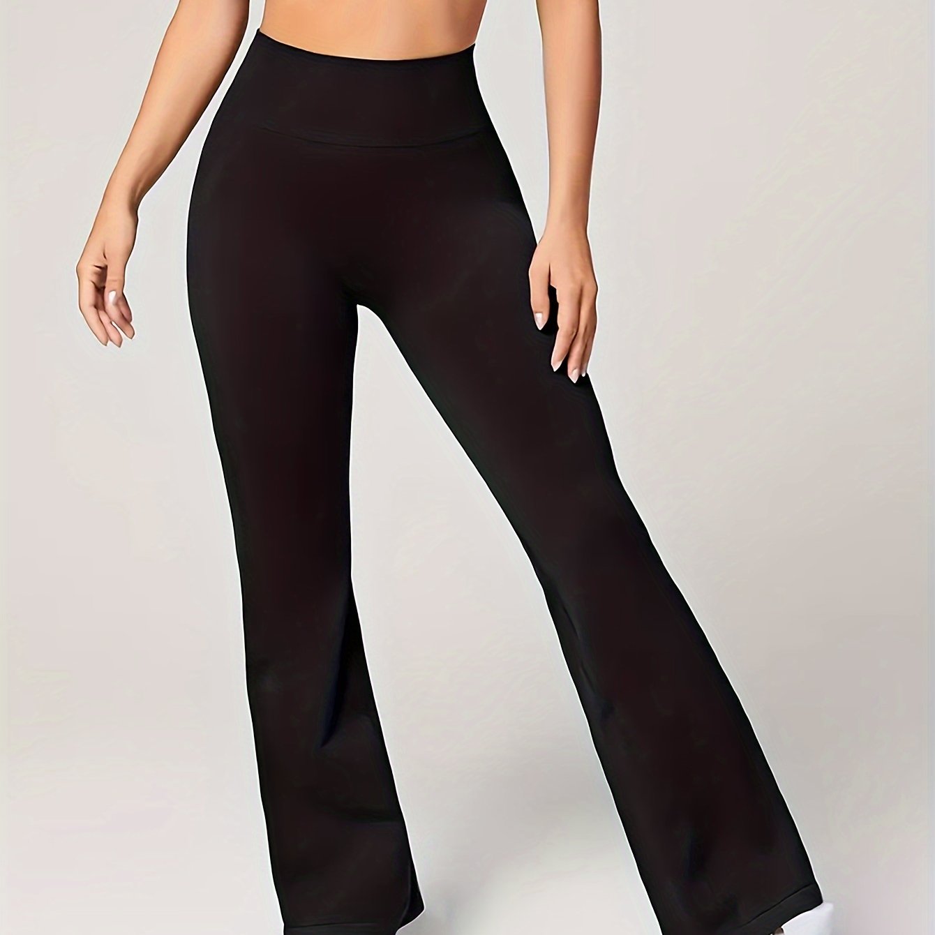 Women's High Waist Flared Yoga Pants Tummy Control Slim Fit Activewear