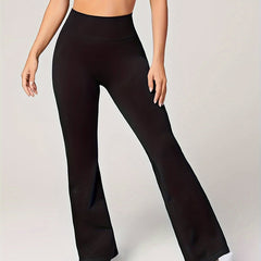 Women's High Waist Flared Yoga Pants Tummy Control Slim Fit Activewear