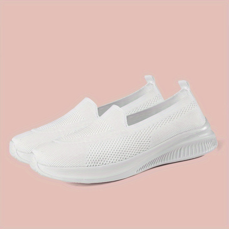 Mesh Breathable Casual Shoes Lightweight Knitting Walking Flats
