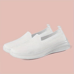 Mesh Breathable Casual Shoes Lightweight Knitting Walking Flats