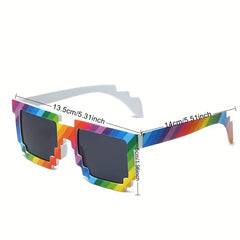 Y2K Rainbow Mosaic Sunglasses UV400