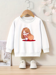 Christmas Anime Girl & Gift Print Sweatshirt