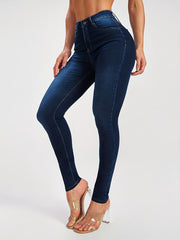 High Rise Skinny Jeans Dark Wash Slim Fit Jeans Casual Pants