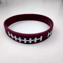 Rugby Silicone Sport Bracelet Waterproof Reusable Wear Resistance Wristband