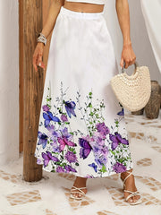 Floral Print Maxi Skirt for Spring & Summer