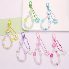 Crystal Butterfly & Bear Keychain - Sparkling Bag Accessory