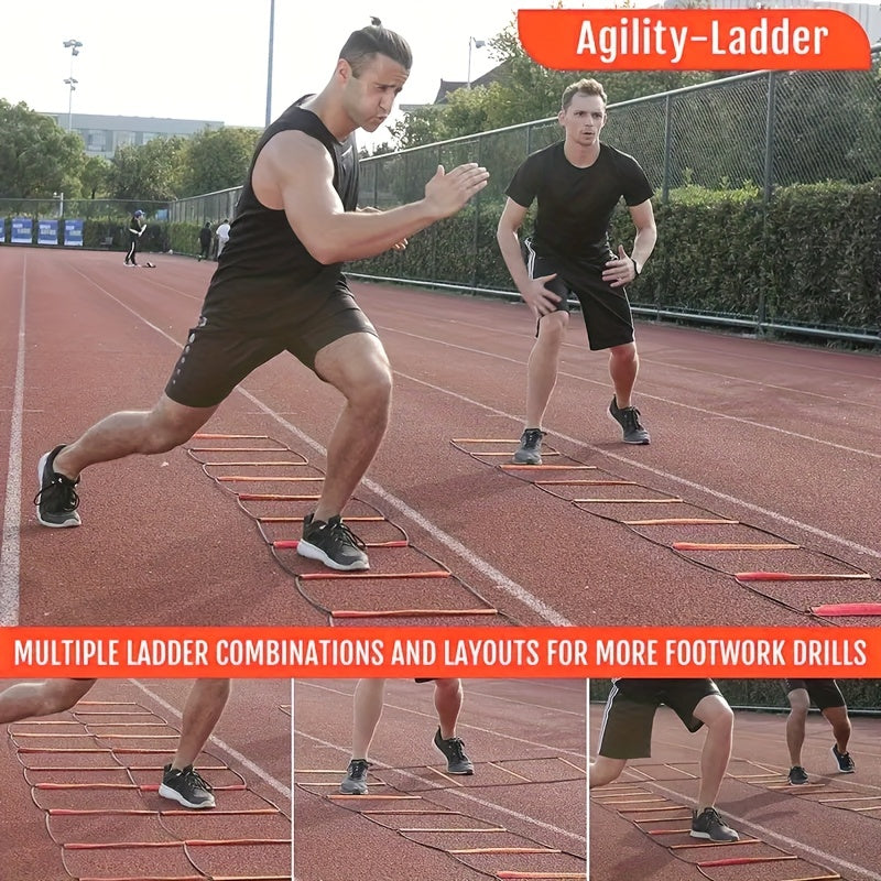 Foldable Agility Ladder Soccer Speed Training w/ Storage Bag
