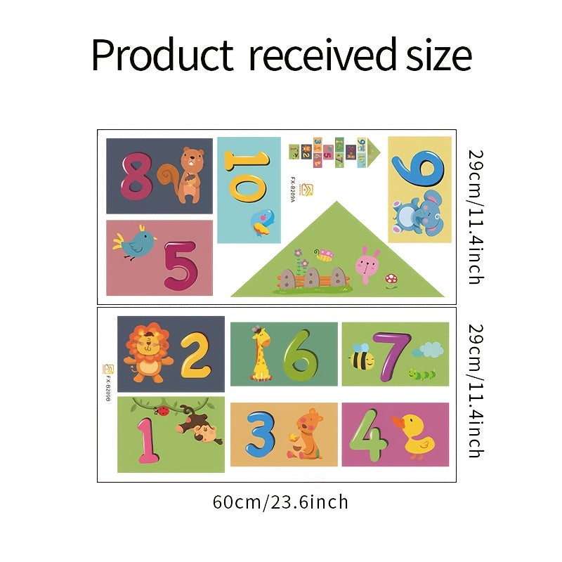 Cartoon Number Wall Stickers for Fun Kids Bedroom