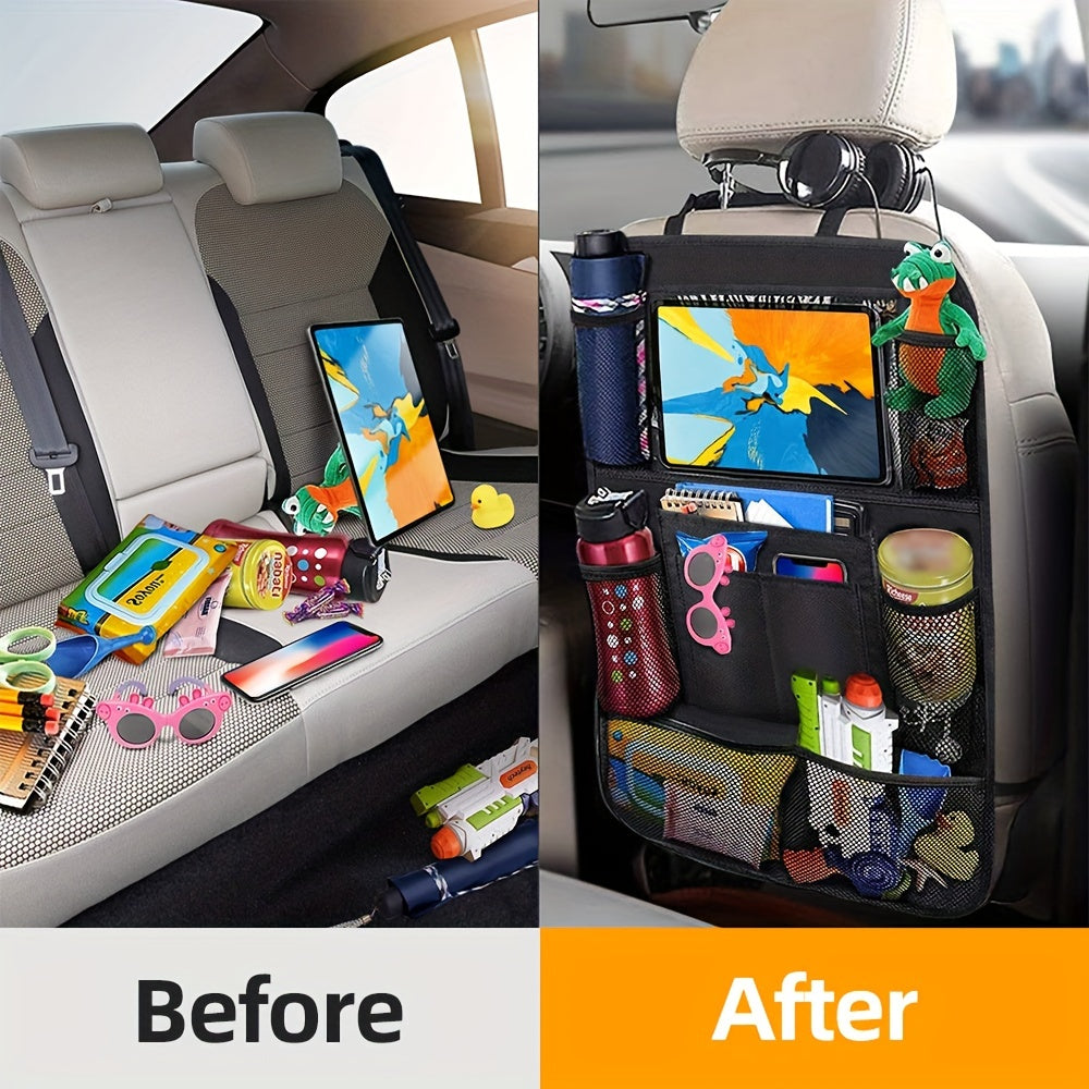 Car Backseat Organizer with Tablet Holder for Travel Road Trip