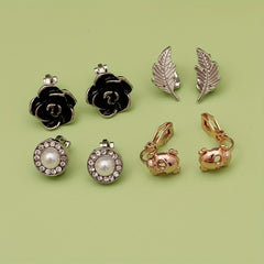 4 Pairs Hypoallergenic Ear Clips For Teens Girls Celtic Knot Gothic