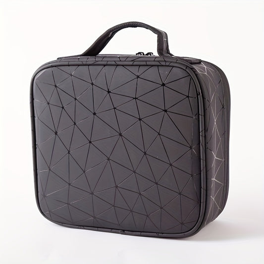 Adjustable Compartments Travel Makeup Train Case for Women