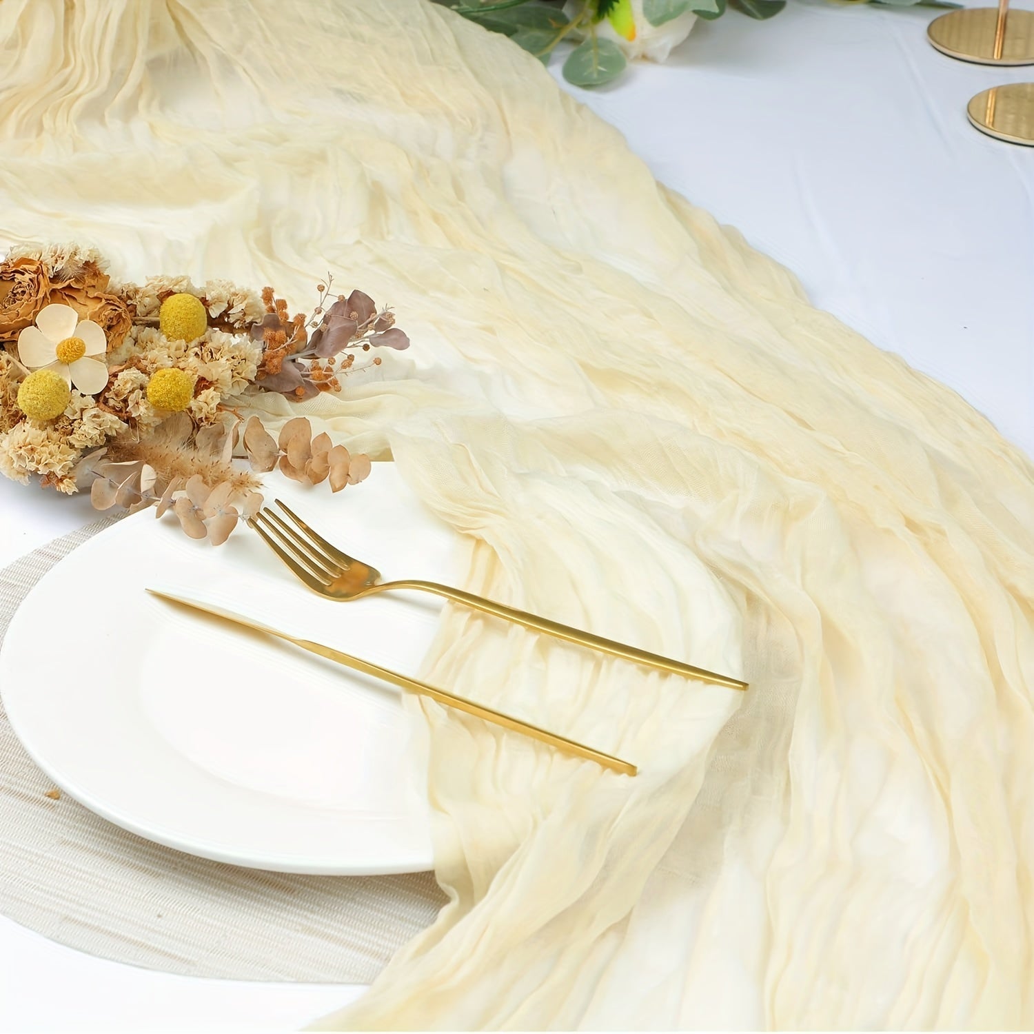 Bohemian Rustic Purple Table Runner for Weddings Bridal Decor