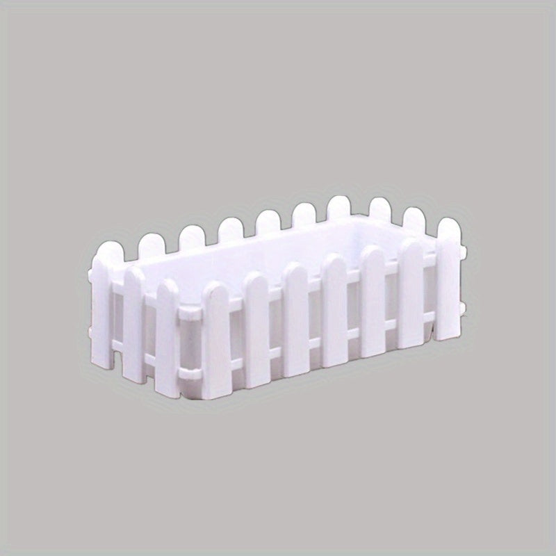 Rectangular Fence Flower Pots for Balcony, Pastoral Design