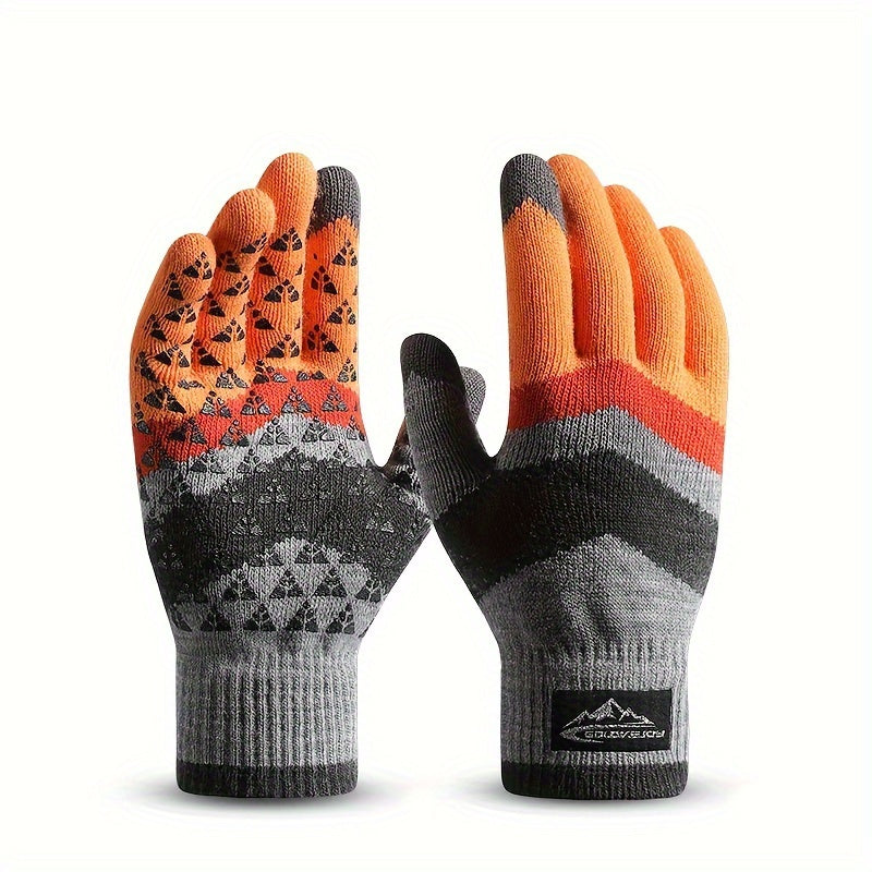 Men's Winter Knitted Gloves Warm Cycling Anti cold Touch Screen Woolen