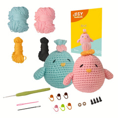Beginner's Knitting Kit Bird Easy Hook Crochet Kit Step by Step