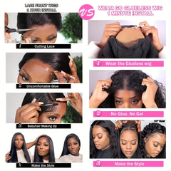 Kinky Curly Bob Wig 180 Density Human Hair Lace Front Wig