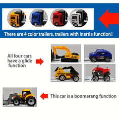 Flatbed Trailer Transport Car with Small Car
