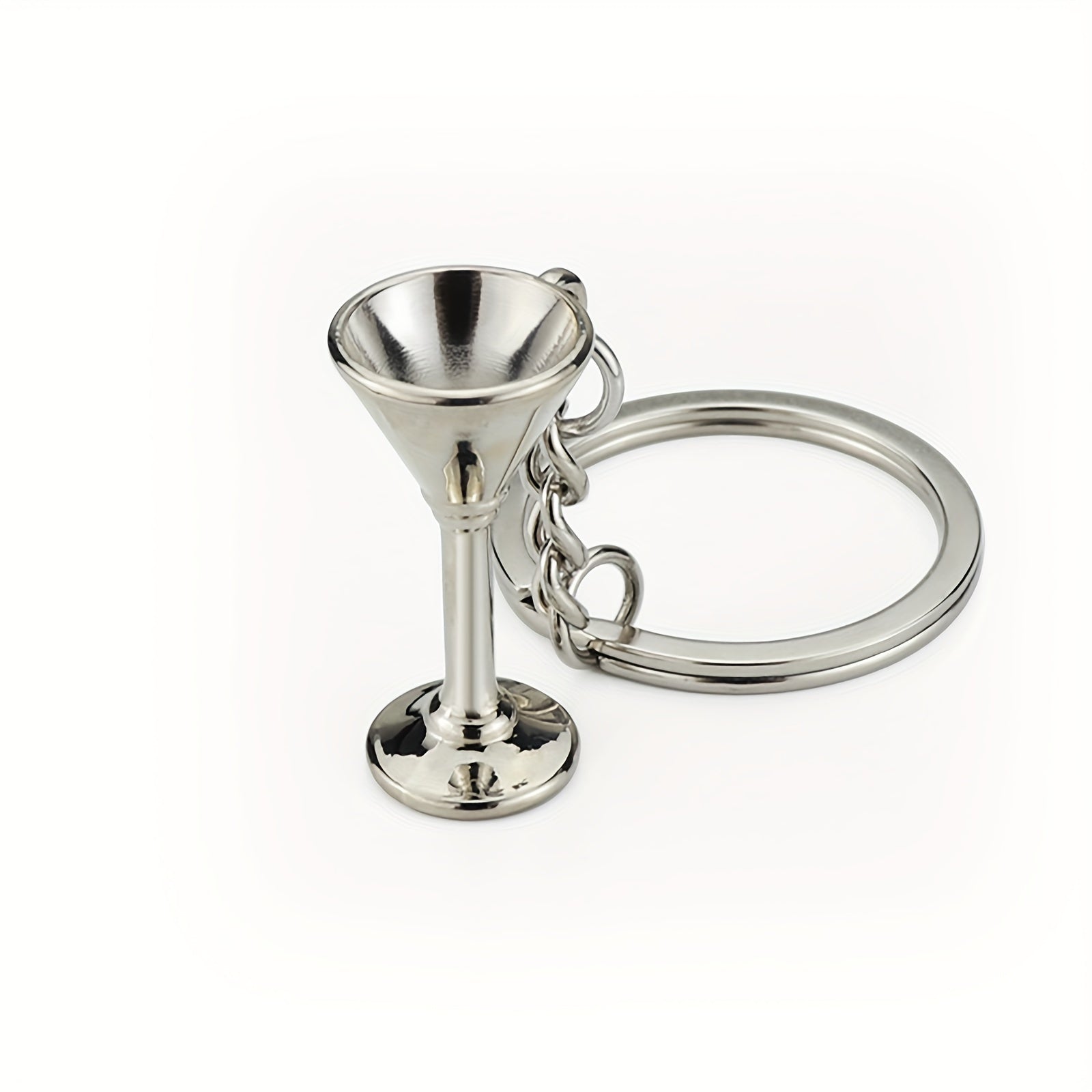 3D Zinc Alloy Wine Bottle Keychain Pendant for Camping