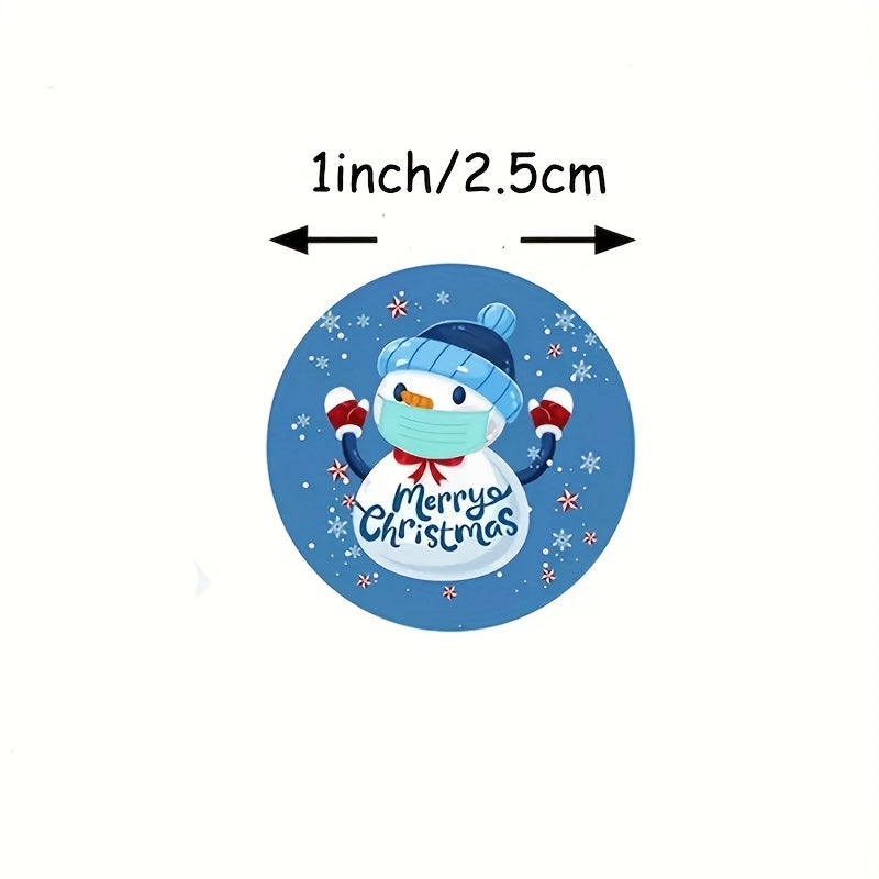 500pcs Santa Claus Sticker Gift Decoration Xmas Box Seal Sticker