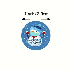 500pcs Santa Claus Sticker Gift Decoration Xmas Box Seal Sticker