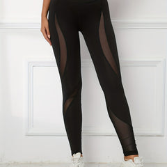 Elastic Mesh Yoga Pants Women's Running Leggings