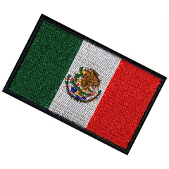 Mexico Flag Patch Embroidered Applique Mexican Iron On Sew On National Emblem