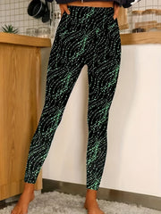 Random Print High Rise Leggings