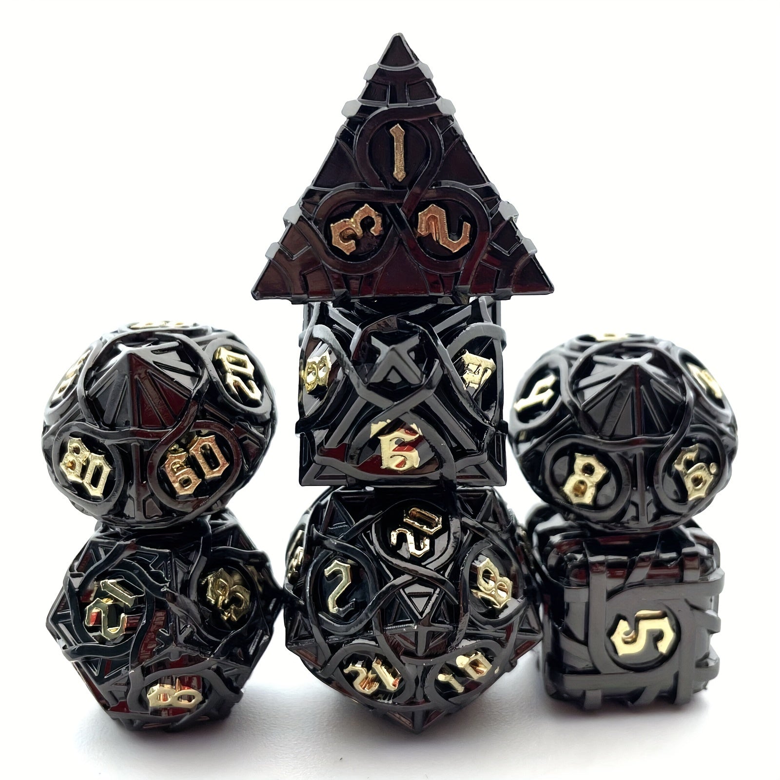 7pcs Solid Metal Dice Maze sided Mini Desktop Game Accessories